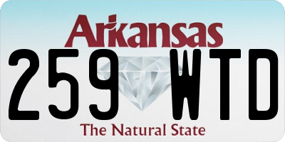AR license plate 259WTD