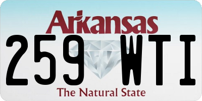 AR license plate 259WTI