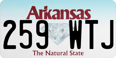 AR license plate 259WTJ