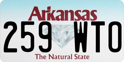 AR license plate 259WTO