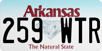 AR license plate 259WTR
