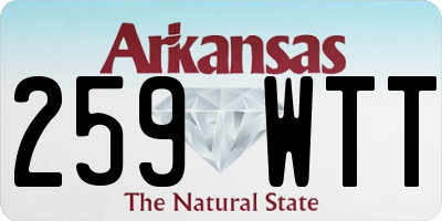 AR license plate 259WTT