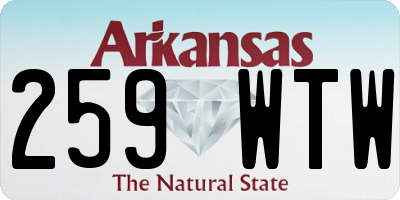 AR license plate 259WTW