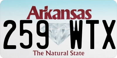 AR license plate 259WTX