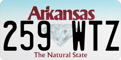 AR license plate 259WTZ