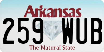 AR license plate 259WUB