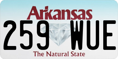AR license plate 259WUE