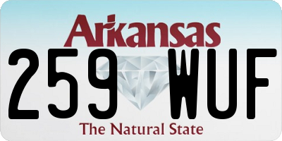 AR license plate 259WUF