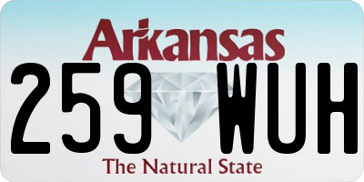 AR license plate 259WUH