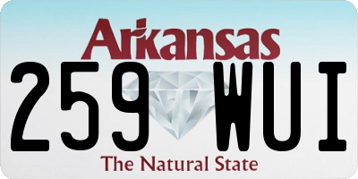 AR license plate 259WUI