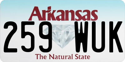 AR license plate 259WUK