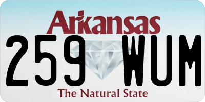 AR license plate 259WUM