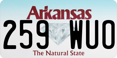 AR license plate 259WUO