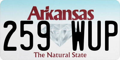 AR license plate 259WUP