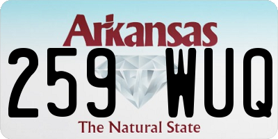 AR license plate 259WUQ