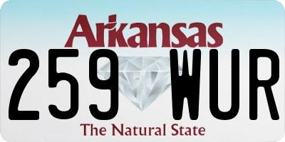 AR license plate 259WUR