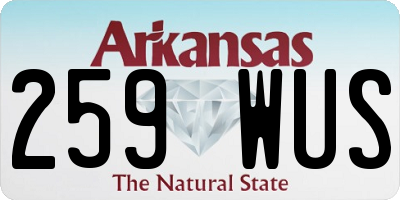 AR license plate 259WUS