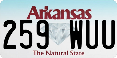 AR license plate 259WUU