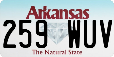AR license plate 259WUV