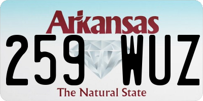 AR license plate 259WUZ