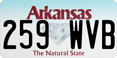 AR license plate 259WVB