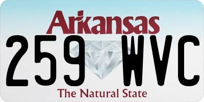 AR license plate 259WVC