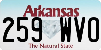 AR license plate 259WVO