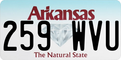 AR license plate 259WVU