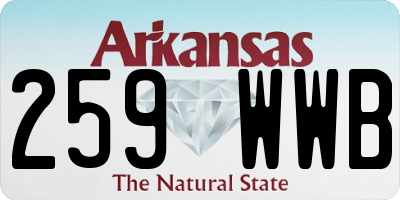 AR license plate 259WWB