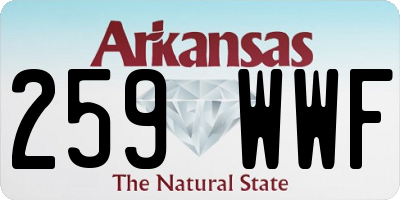 AR license plate 259WWF