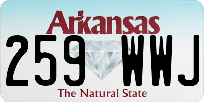 AR license plate 259WWJ