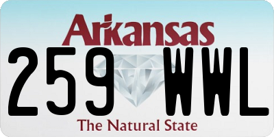 AR license plate 259WWL