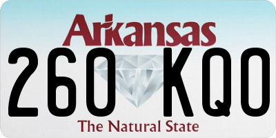 AR license plate 260KQO