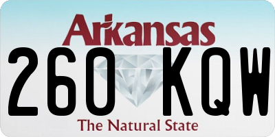 AR license plate 260KQW