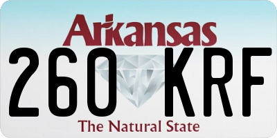 AR license plate 260KRF