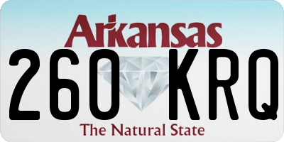AR license plate 260KRQ