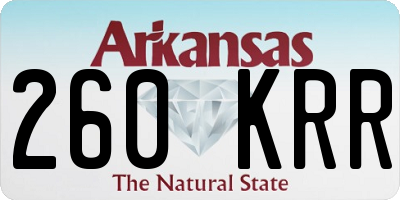 AR license plate 260KRR