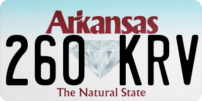 AR license plate 260KRV