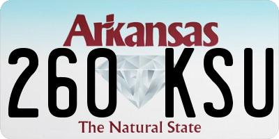 AR license plate 260KSU