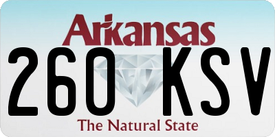 AR license plate 260KSV