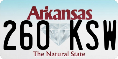 AR license plate 260KSW