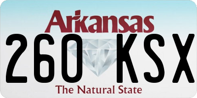 AR license plate 260KSX