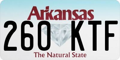 AR license plate 260KTF