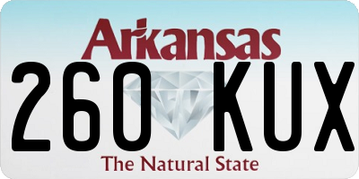 AR license plate 260KUX