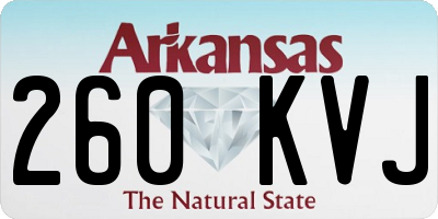 AR license plate 260KVJ