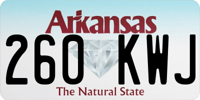 AR license plate 260KWJ