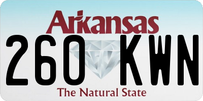 AR license plate 260KWN