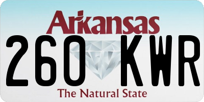 AR license plate 260KWR