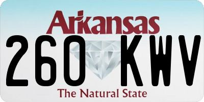 AR license plate 260KWV