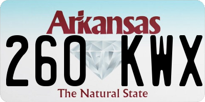 AR license plate 260KWX